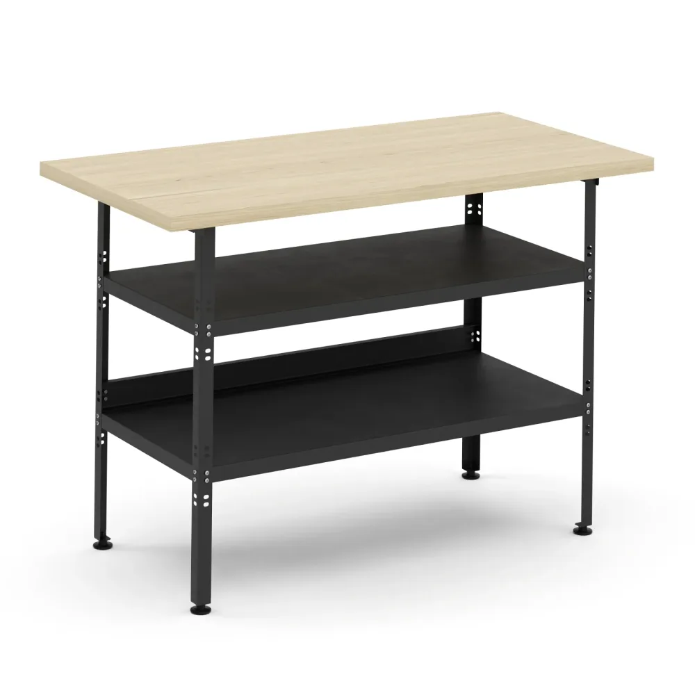 Werkbank mit 2 Ablagen 120 x 60 cm