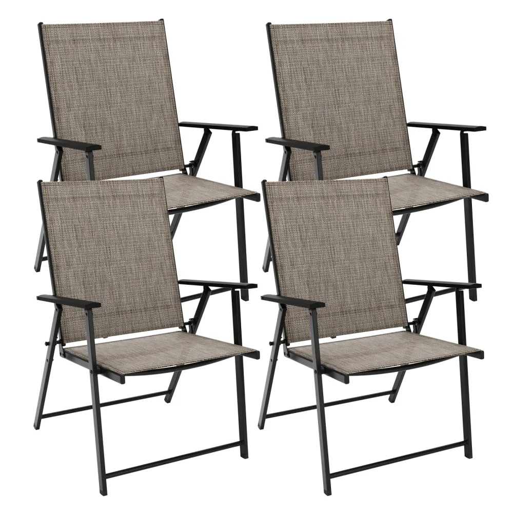 Gartenstuhl REA 4er Set braun/schwarz