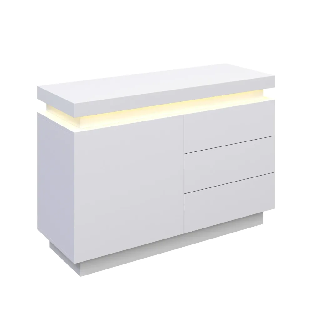 Sideboard LED GIANNI 110 x 75 cm weiss