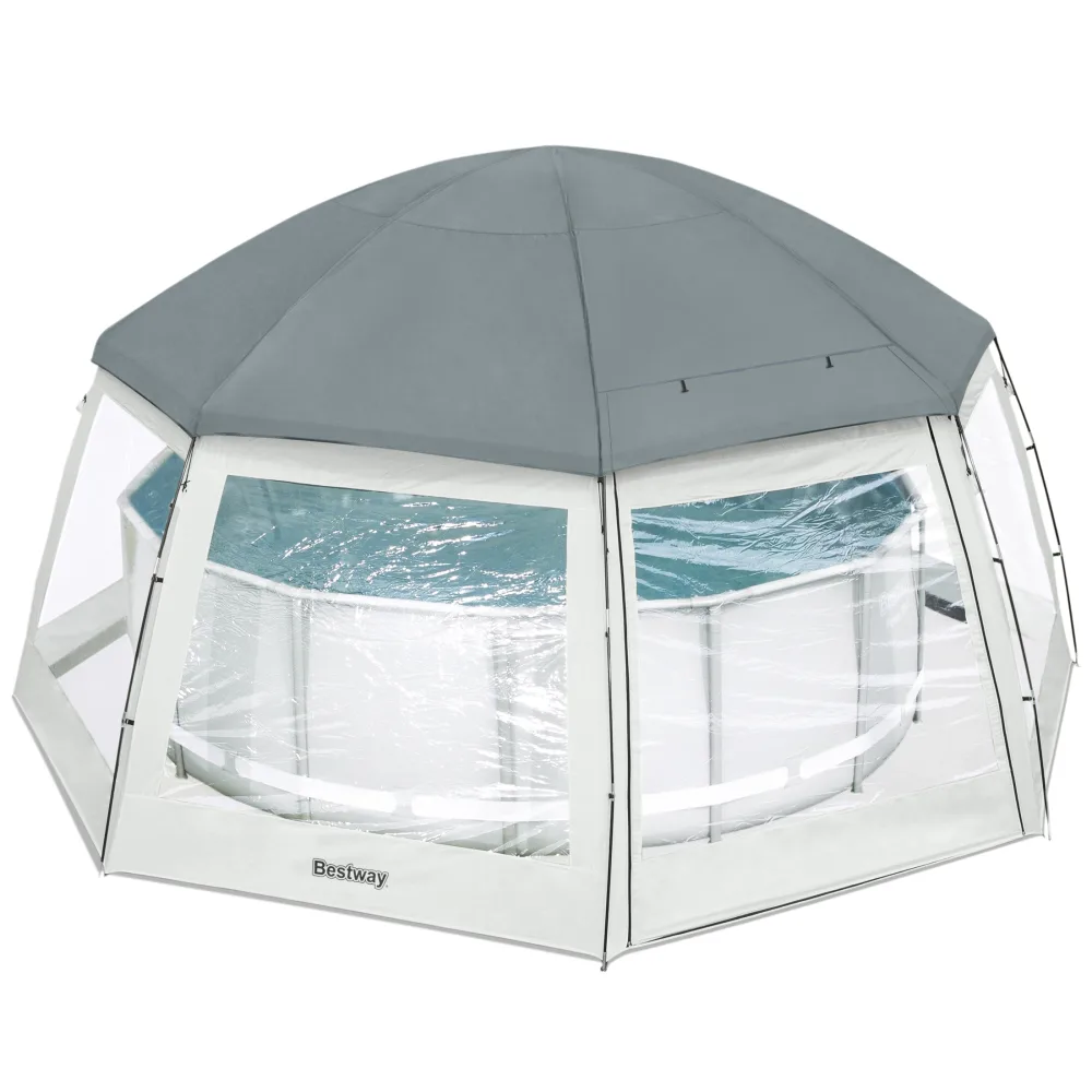 Pavillon für Pools rund 600 x 295 cm