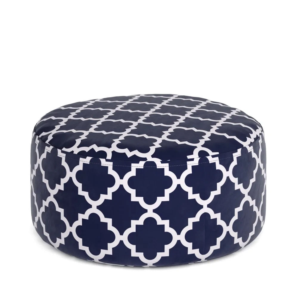 Outdoor Pouf aufblasbar PATTY dunkelblau/weiss
