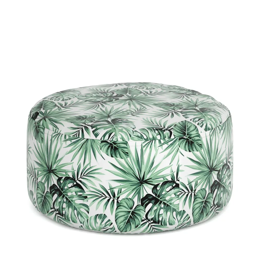 Outdoor Pouf aufblasbar PATTY Blattmuster grün
