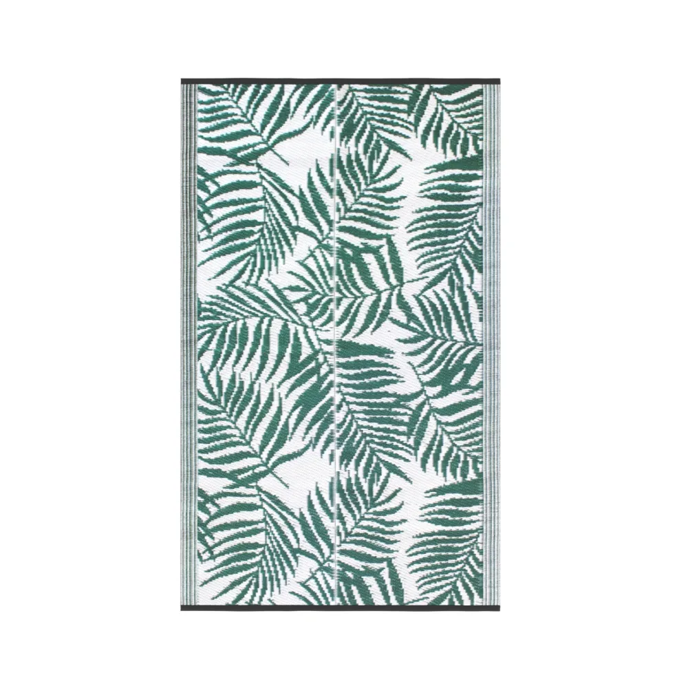 Outdoor Teppich TROPIC 150 x 90 cm grün/weiss