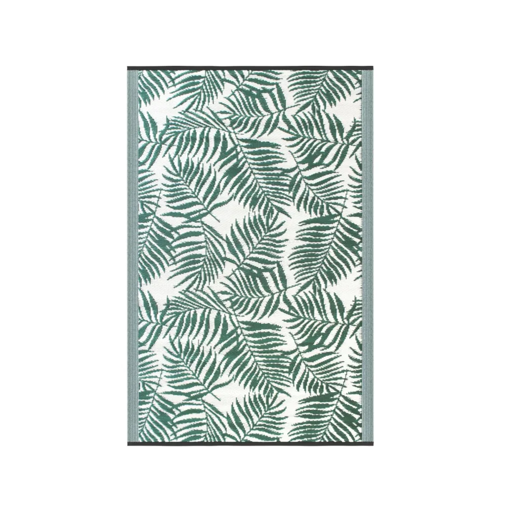 Outdoor Teppich TROPIC 180 x 120 cm grün/weiss