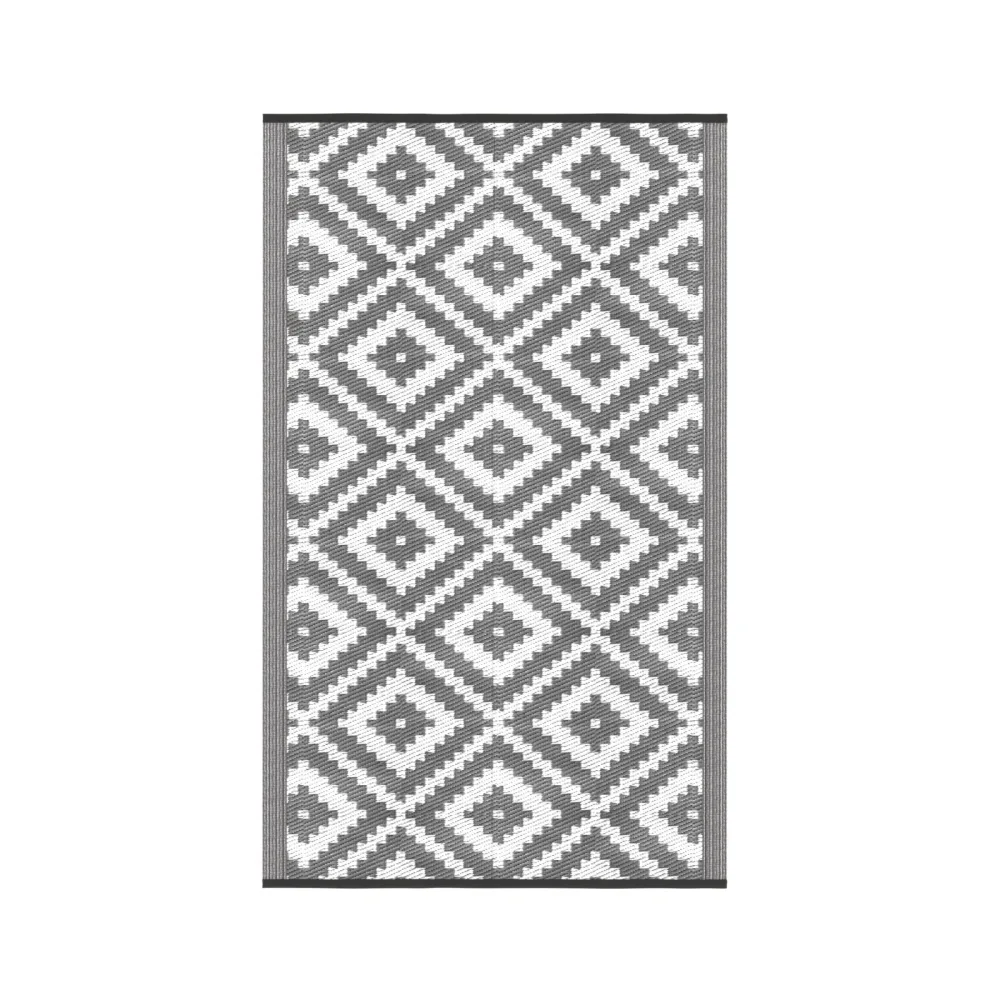 Outdoor Teppich KALUA 150 x 90 cm grau/weiss
