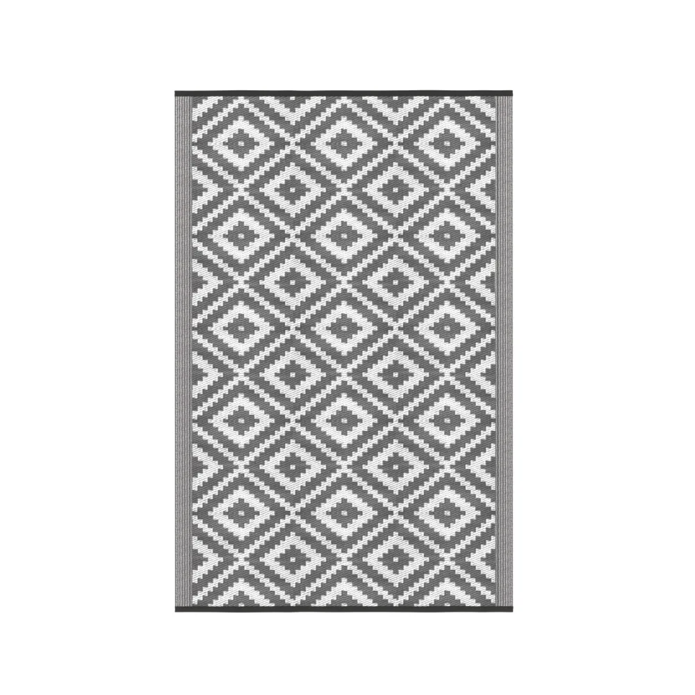 Outdoor Teppich KALUA 270 x 180 cm grau/weiss