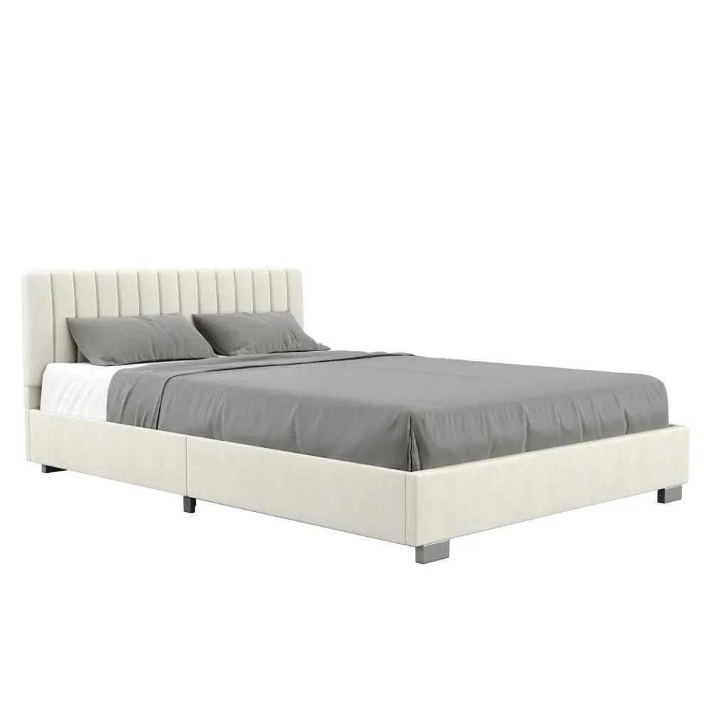 Polsterbett DAINA 140 x 200 cm beige