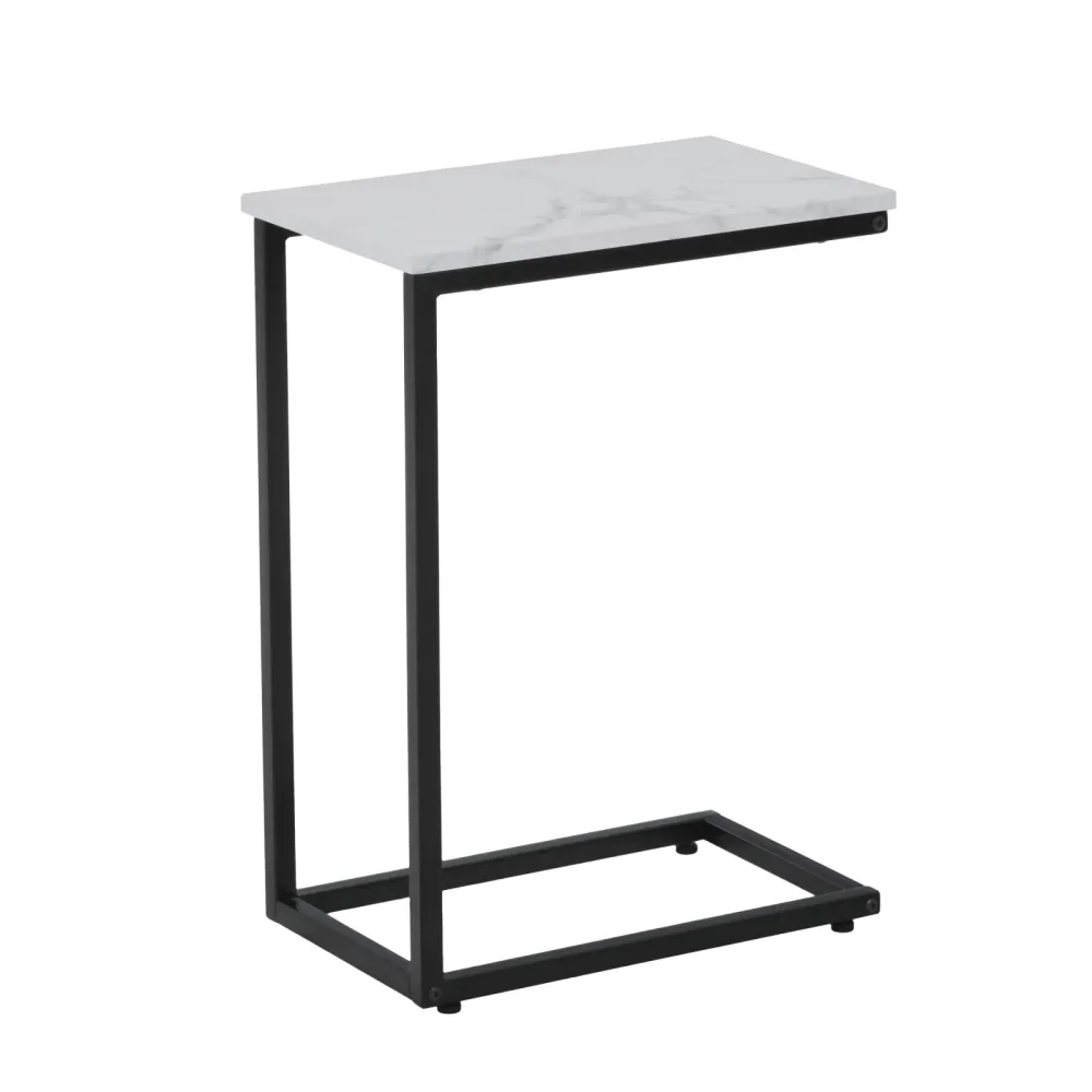 Beistelltisch KIMA 45 x 27 x 62 cm weiss/schwarz