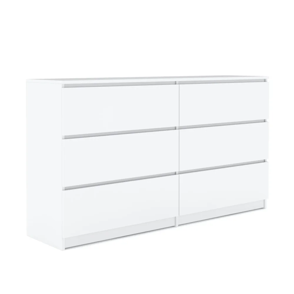 Kommode TALA 6 Schubladen 138 x 77 cm weiss