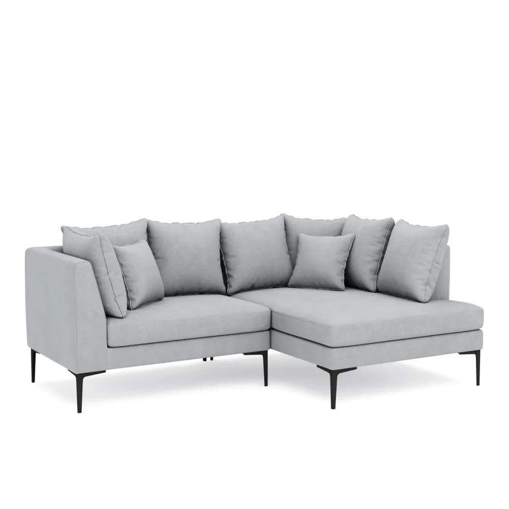 Ecksofa JOEY rechts hellgrau