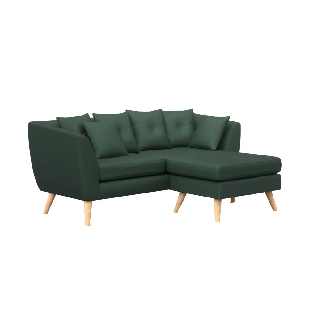 Ecksofa HAILY dunkelgrün