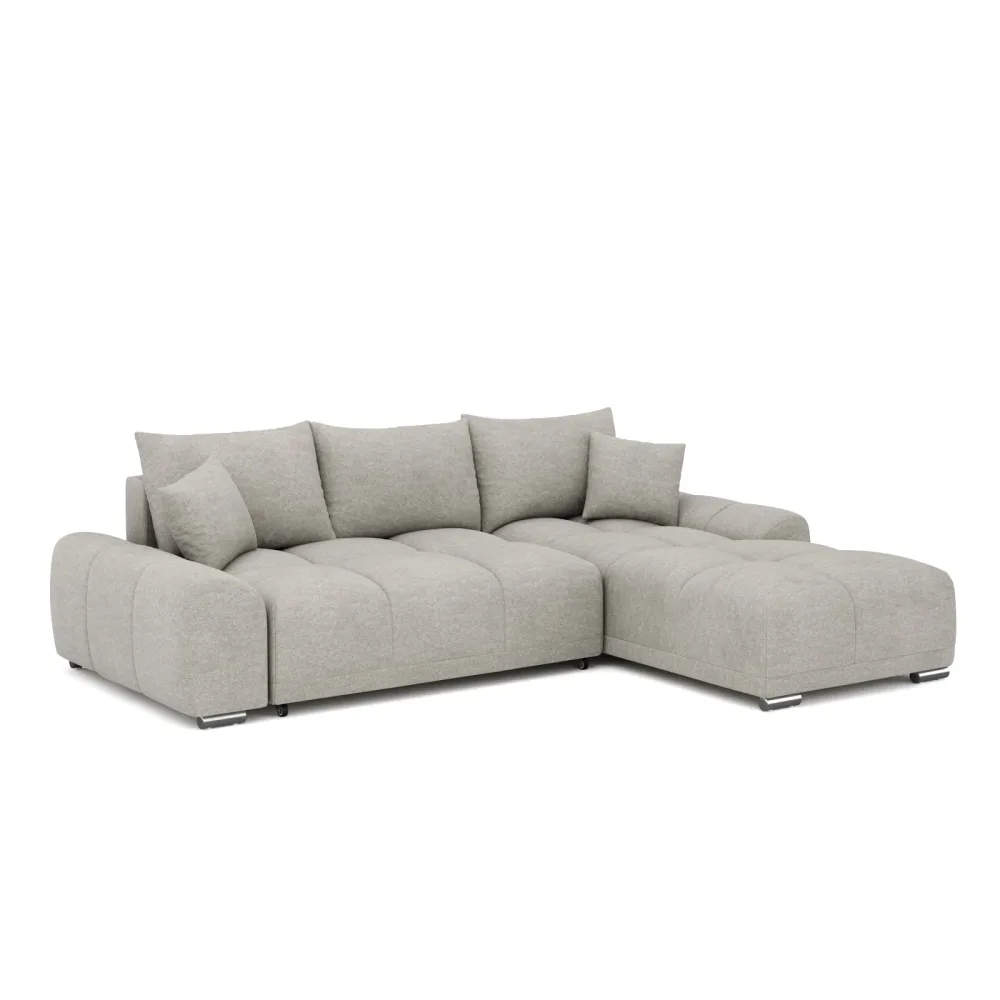 Ecksofa mit Schlaffunktion TRAVIS rechts grau