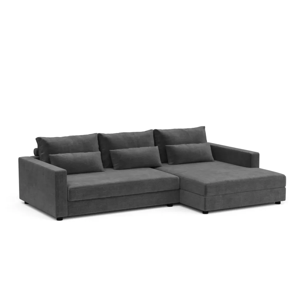 Ecksofa NAEL rechts anthrazit
