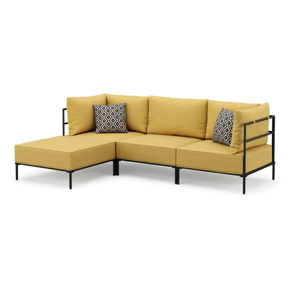 Ecksofa ETHAN 3-Sitzer gelb