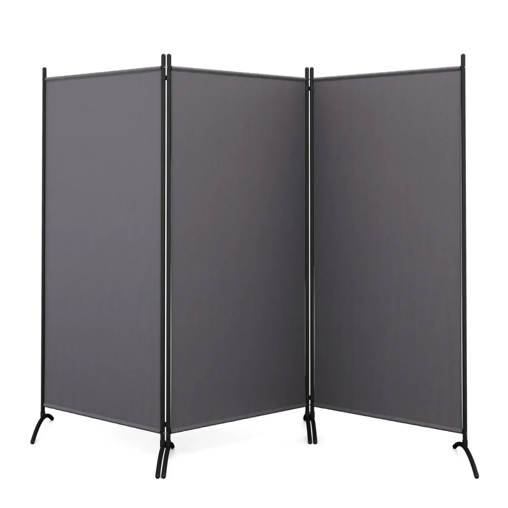 Paravent 3-teilig 255 x 180 cm anthrazit