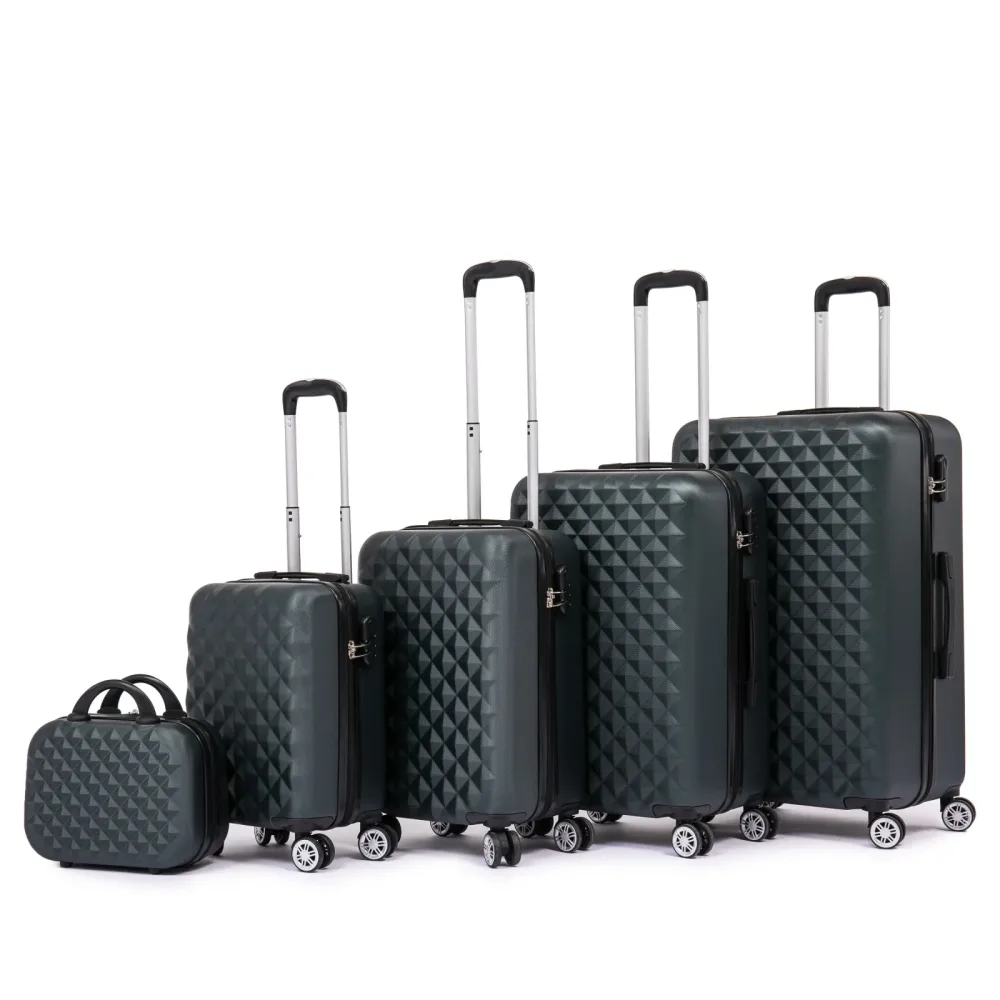Reisekoffer Hartschalenkoffer AMY 5er Set smaragd