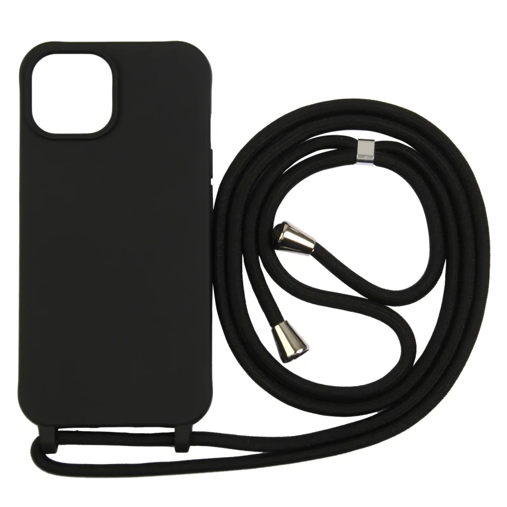 Handyhülle mit Band iPhone 15 schwarz