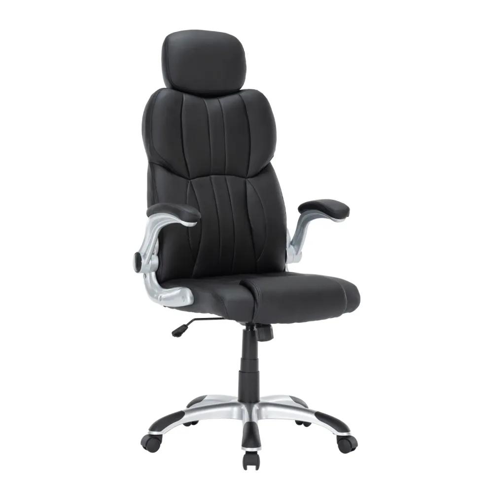 Bürostuhl Leder IMPERA schwarz