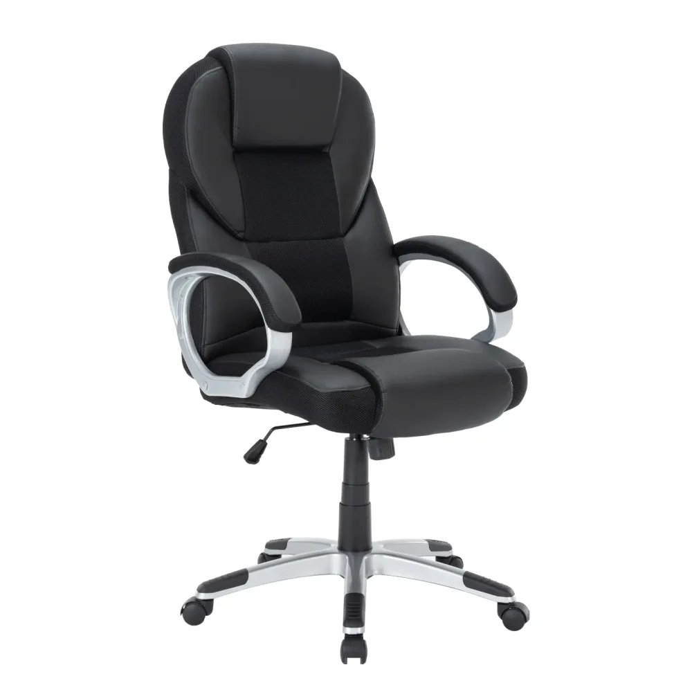 Bürostuhl Leder TIMI schwarz