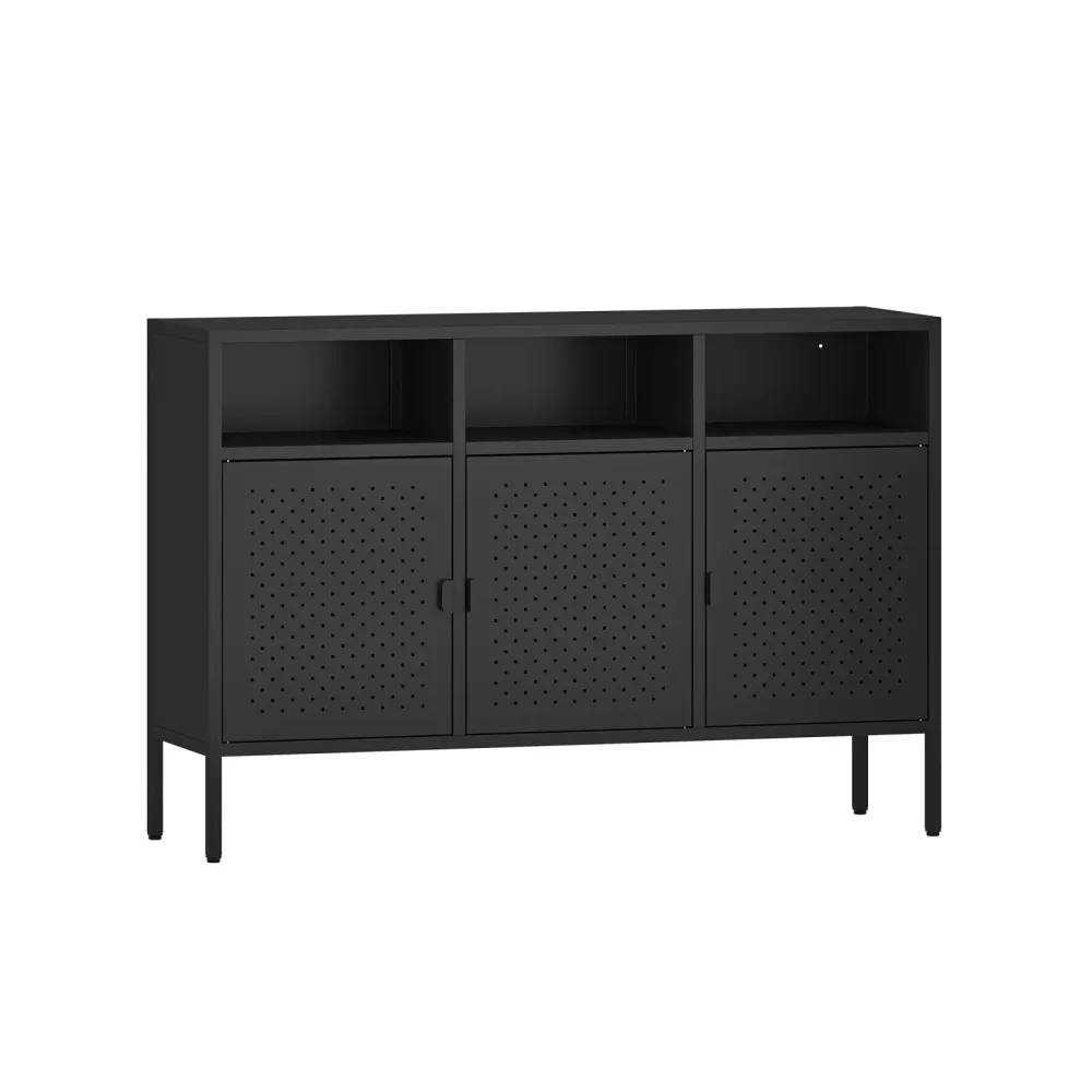 Sideboard Metall AMET 119 x 80 cm schwarz