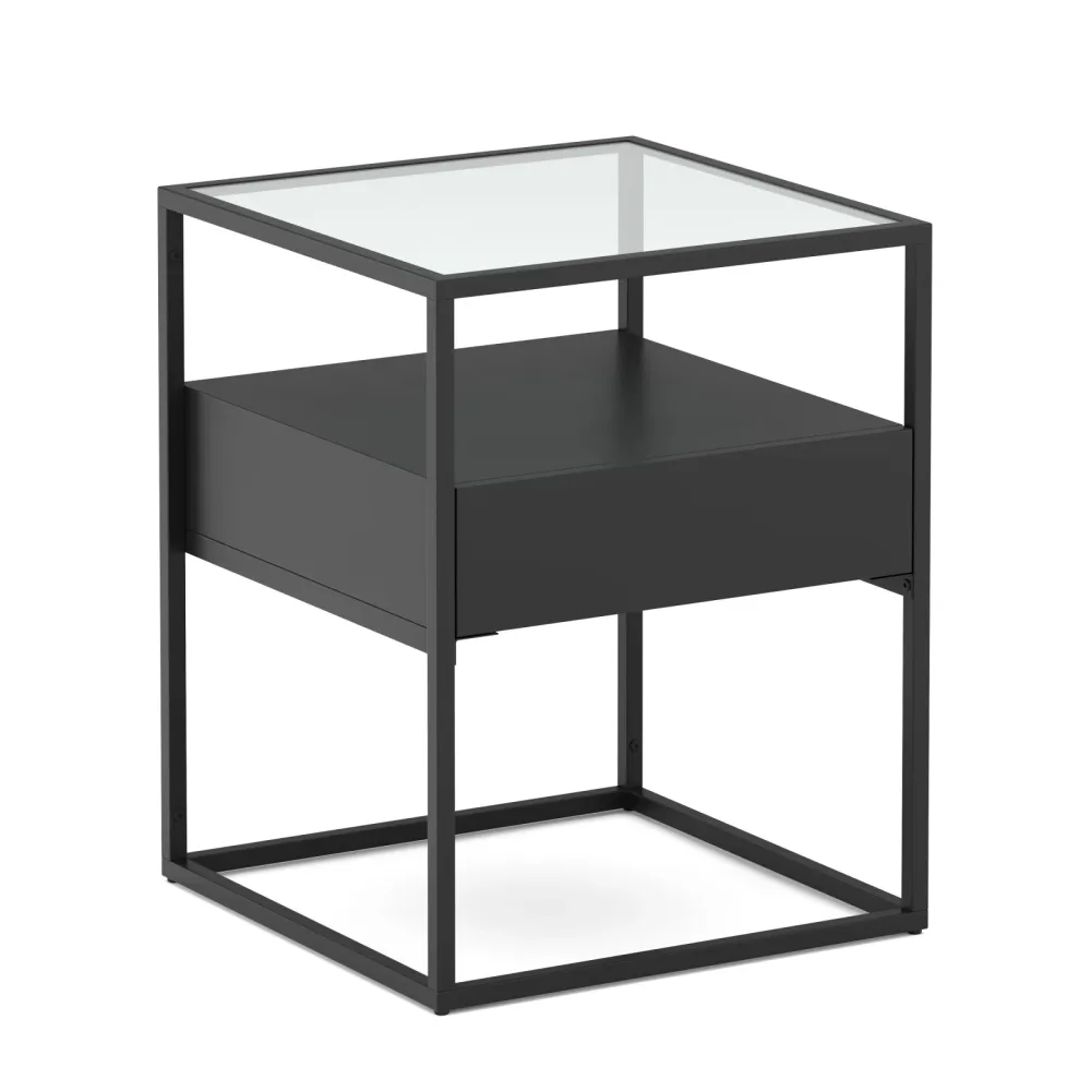 Nachttisch Metall NITE 40 x 51 cm schwarz