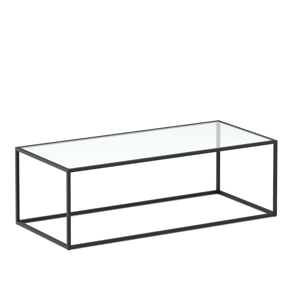 Beistelltisch Glas NITE 110 x 50 x 36 cm schwarz