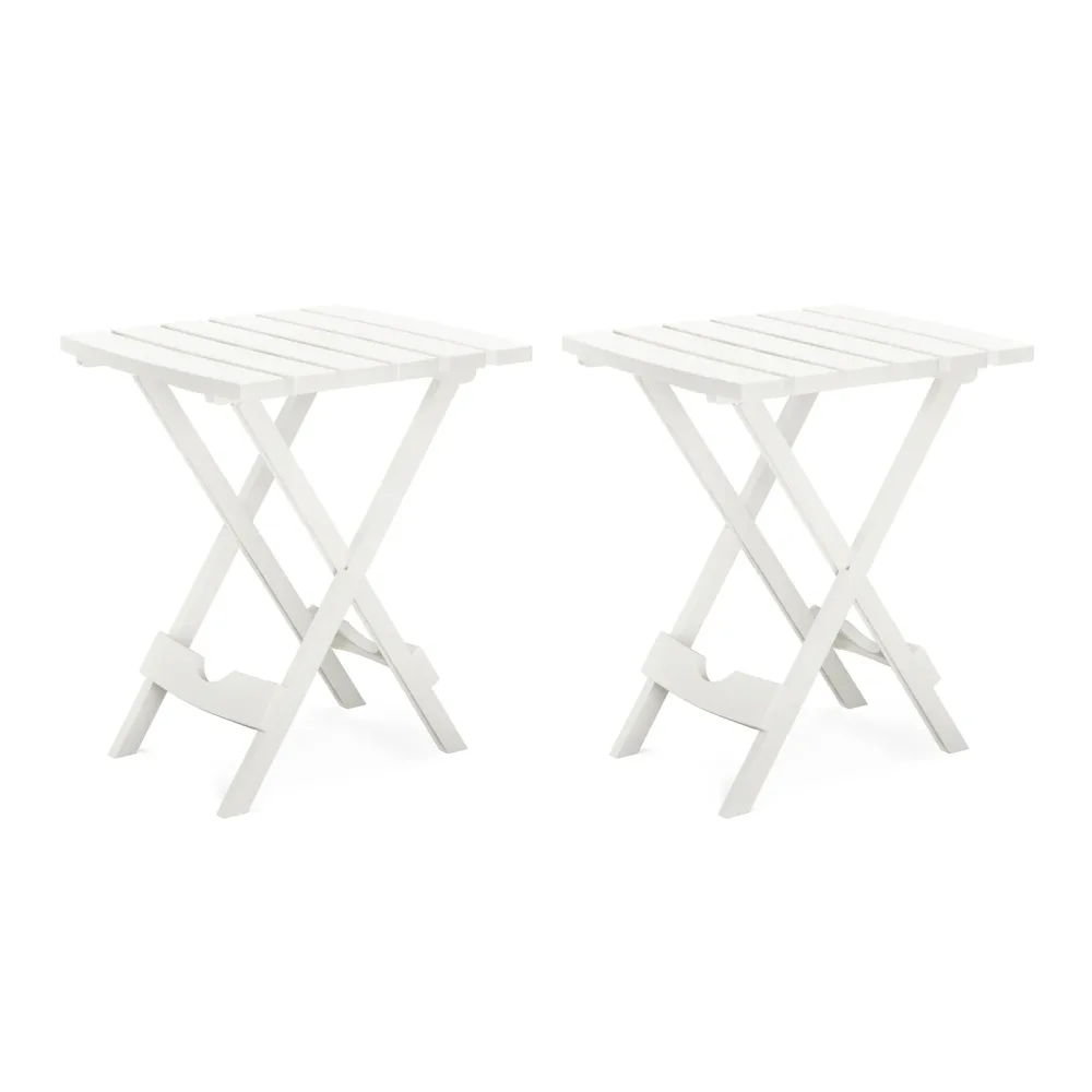 Beistelltisch klappbar 44 x 38 cm 2er Set weiss