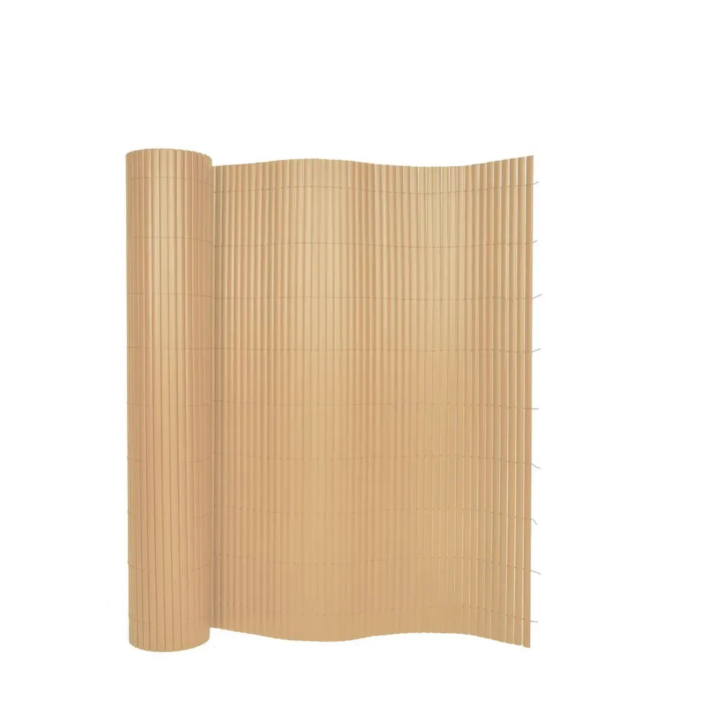 Sichtschutzmatte PVC 500 x 120 cm Bambusoptik