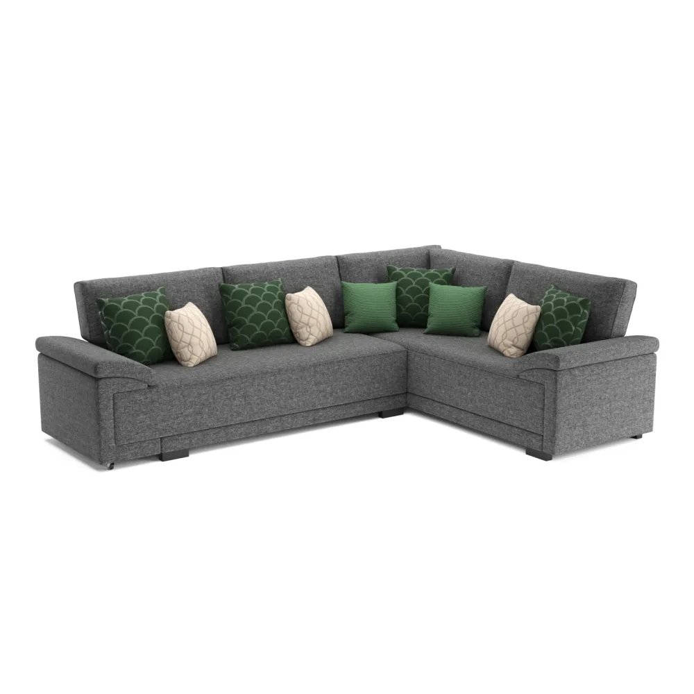 Ecksofa mit Schlaffunktion LYNN rechts anthrazit
