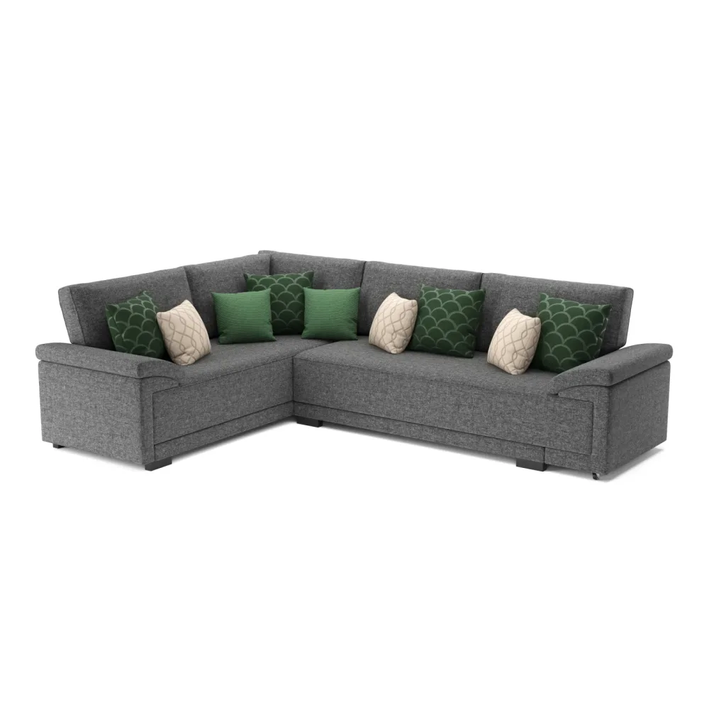 Ecksofa mit Schlaffunktion LYNN links anthrazit