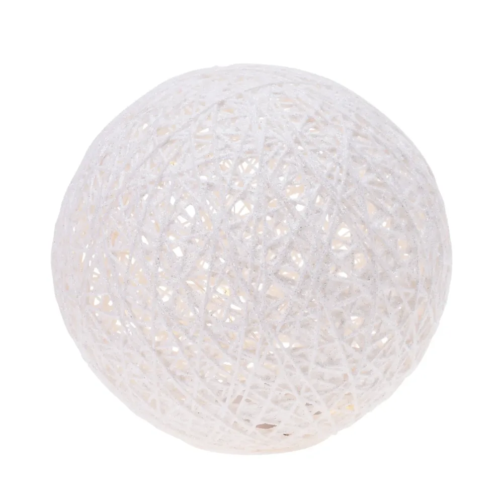 LED Deko Beleuchtung Kugel 20 cm weiss