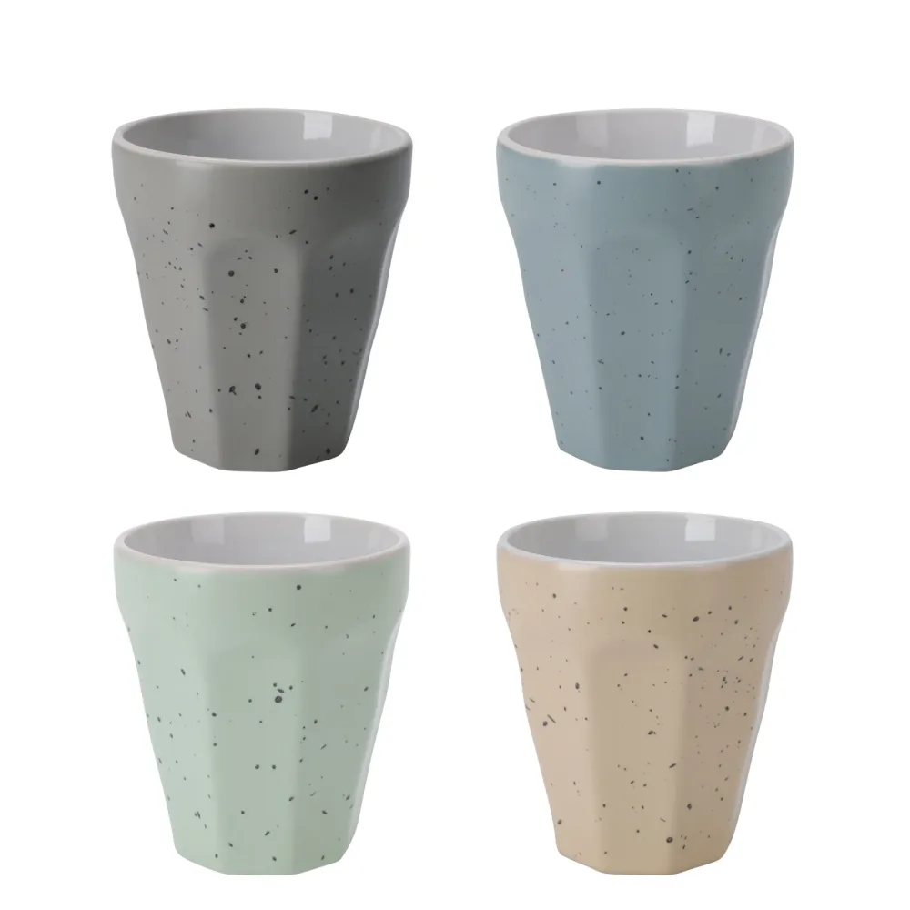 Becher Porzellan 4er Set 250 ml Speckle