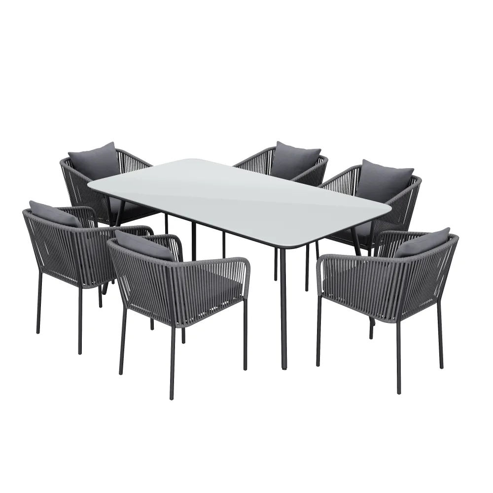 Gartenmöbel Set MARCELLO 7-teilig anthrazit
