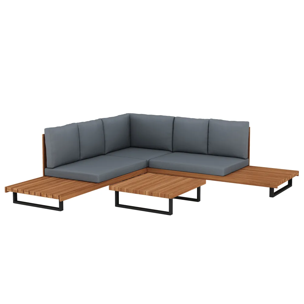 Lounge Holz ALCAZAR natur/anthrazit