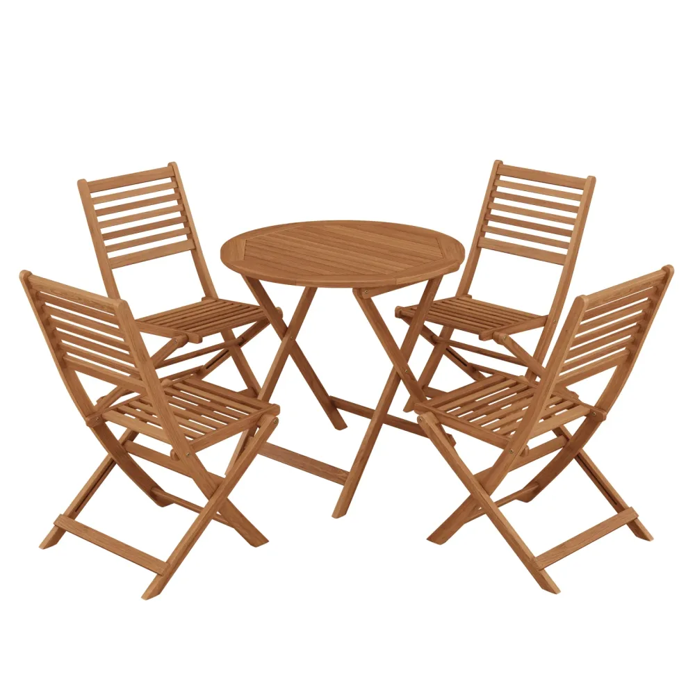 Gartenmöbel Set Holz AOSTA 5-teilig