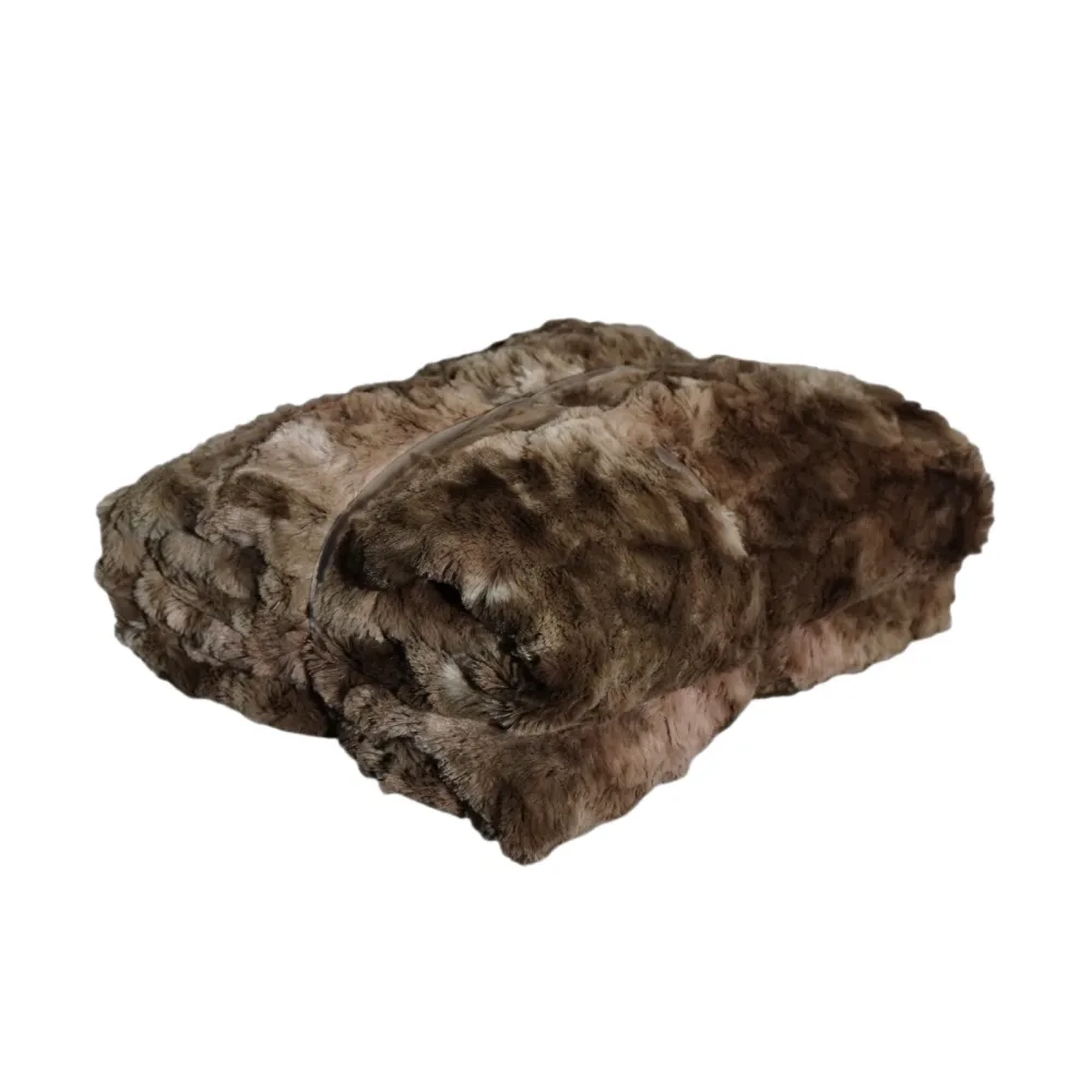Kuscheldecke Kunstfell 127 x 165 cm braun