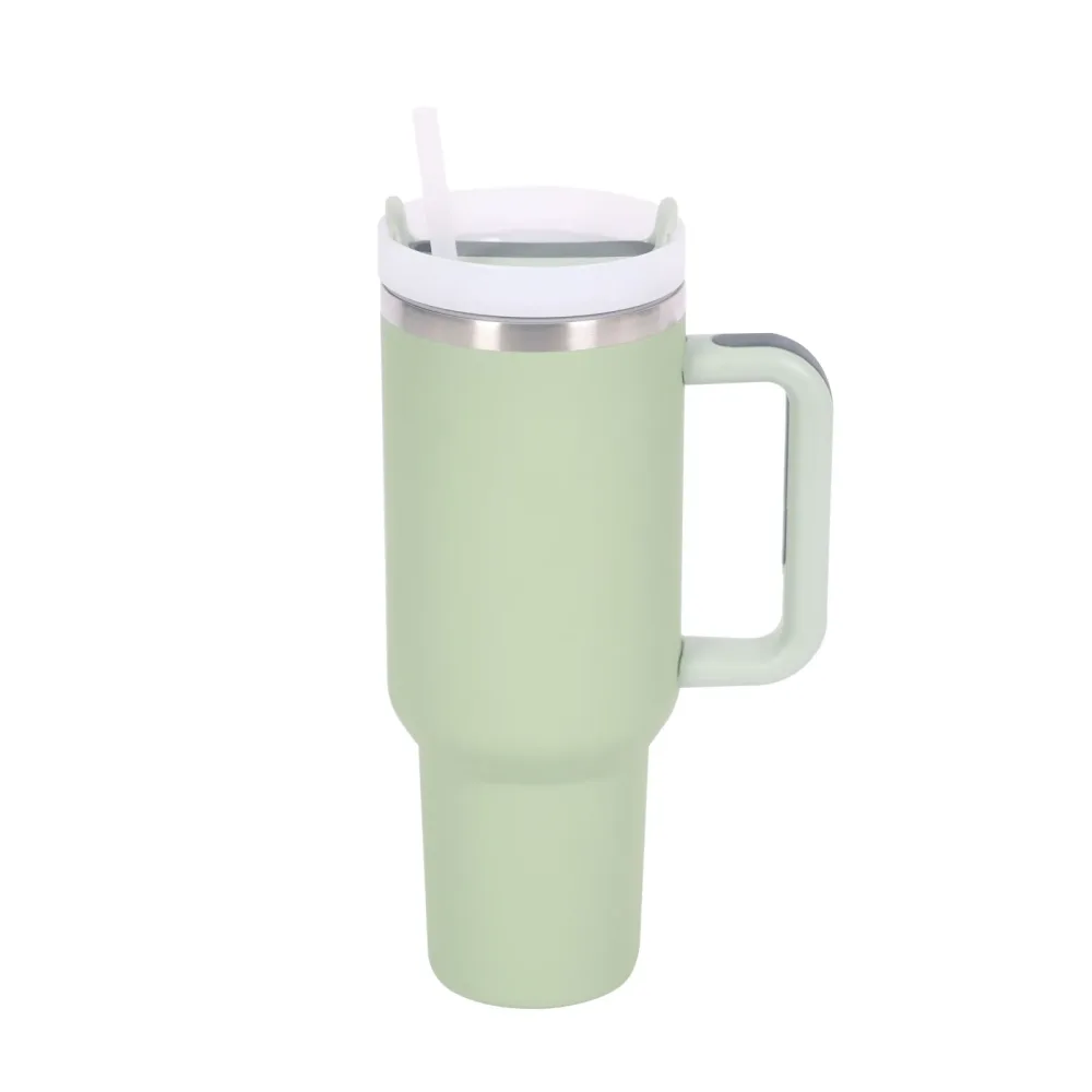 Thermobecher mit Strohhalm 1.1L mint