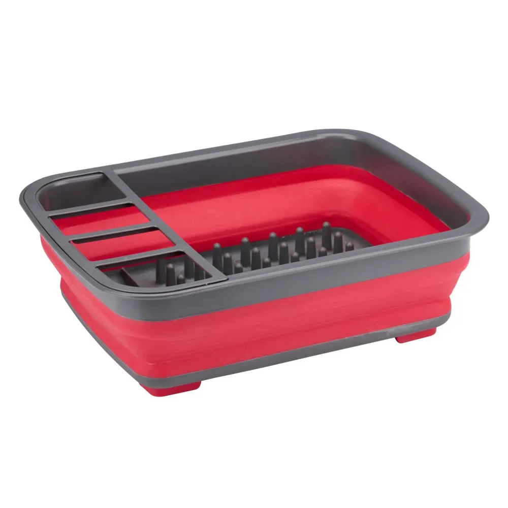 Abtropfgestell faltbar rot/grau