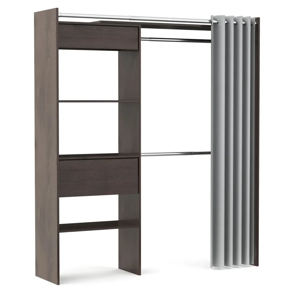 Garderobe Kleiderschrank GUEST 167 x 177 cm braun
