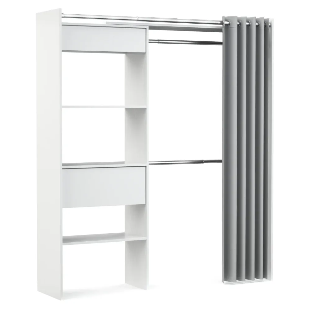 Garderobe Kleiderschrank GUEST 167 x 177 cm weiss