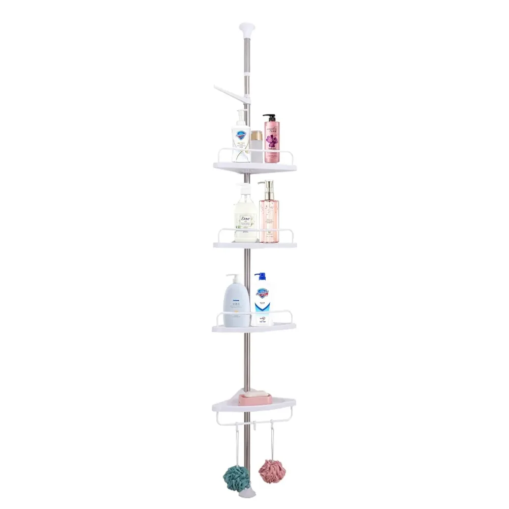 Eckregal Duschablage 120-320 cm weiss