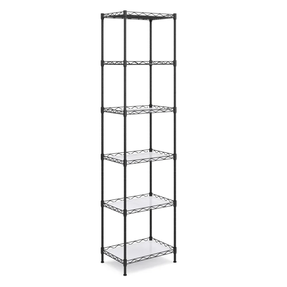 Regal Metall höhenverstellbar 42 x 29 x 160 cm schwarz