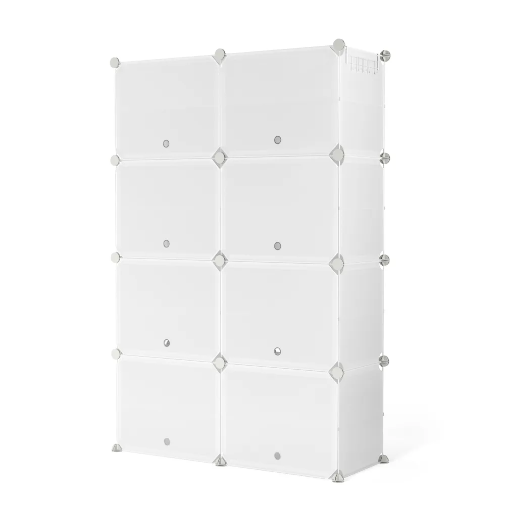 Schuhschrank Steckregal transparent 8 Boxen