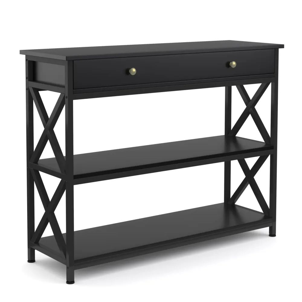 Konsolentisch EDMAR 100 x 80 cm schwarz