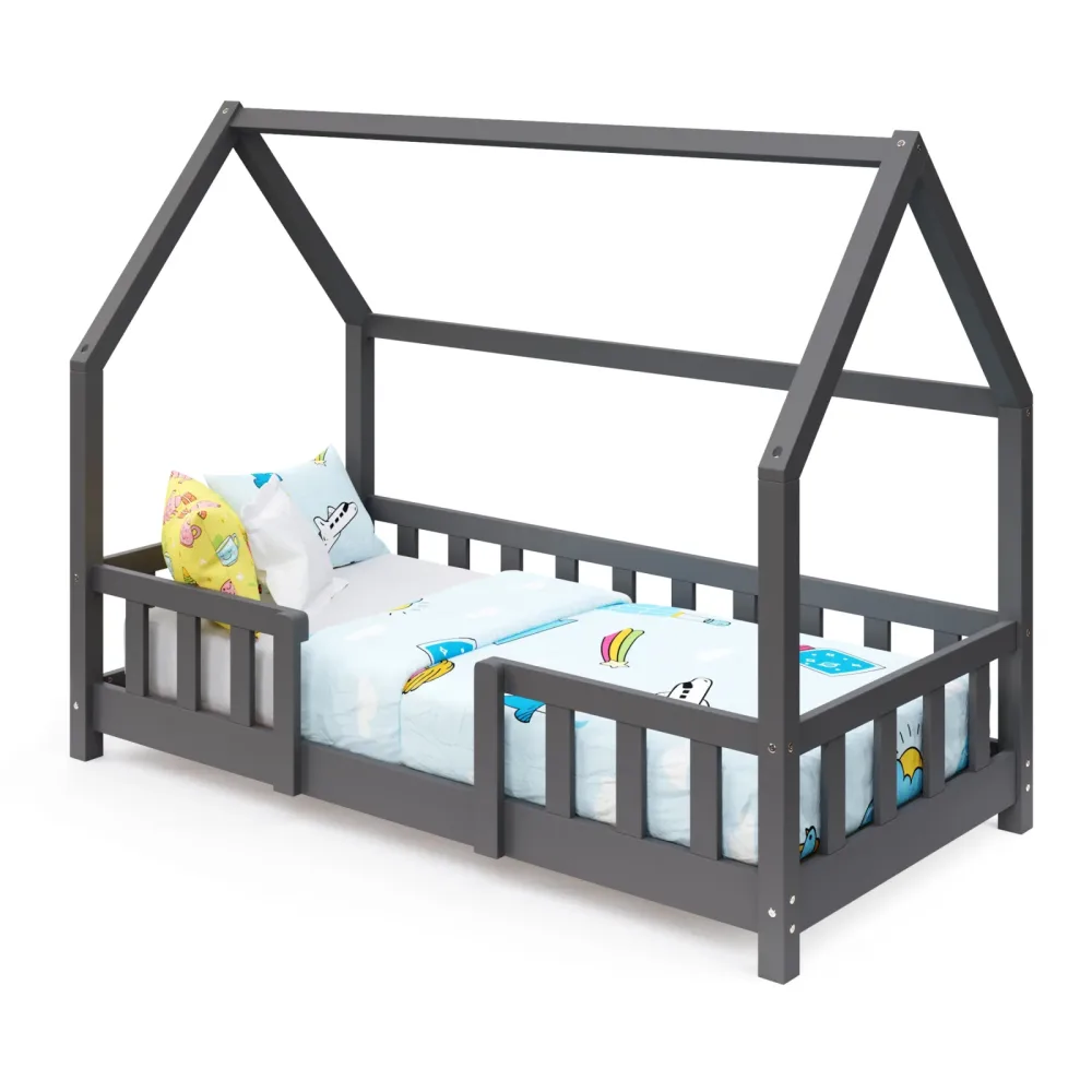 Kinderbett MAISON 70 x 140 cm anthrazit