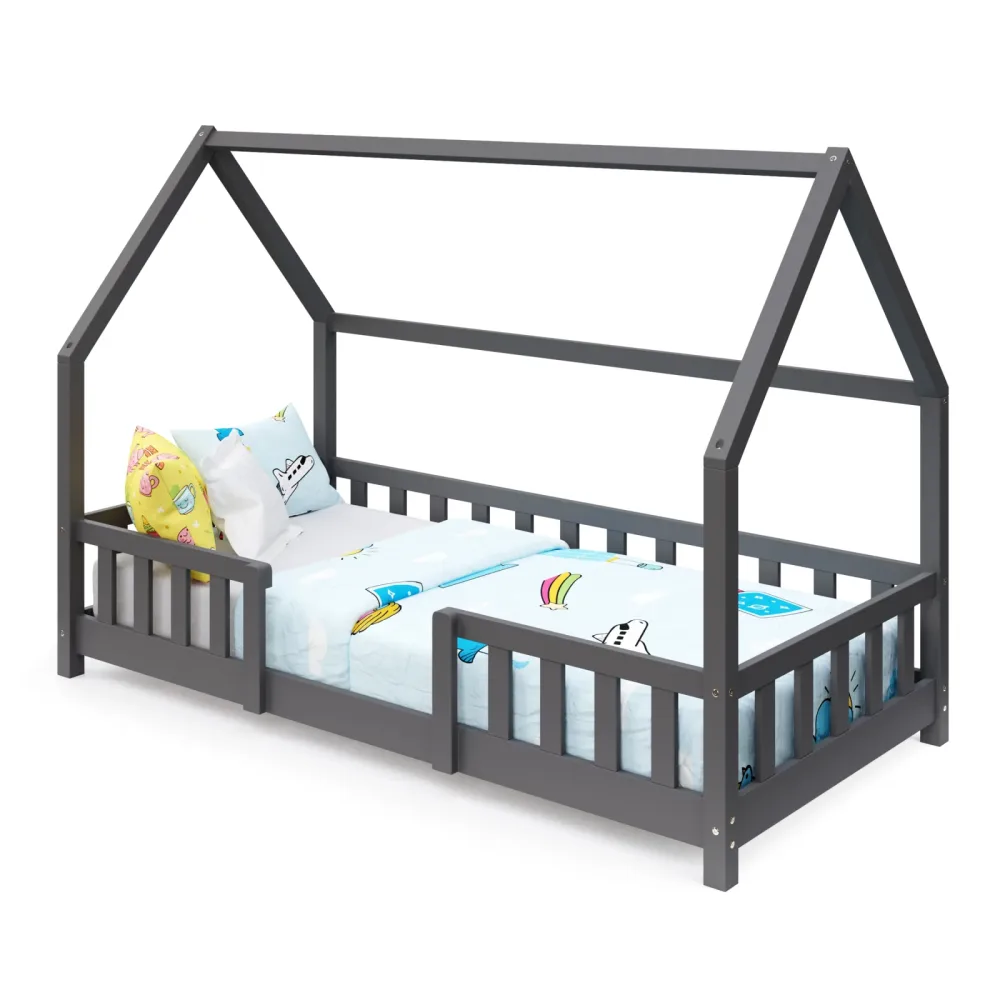 Kinderbett MAISON 80 x 160 cm anthrazit