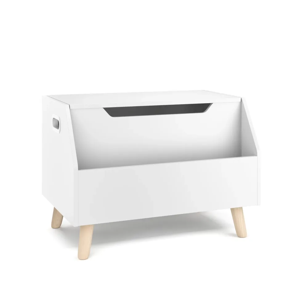 Spielzeugkiste mit Frontablage 60 x 40 x 43 cm weiss
