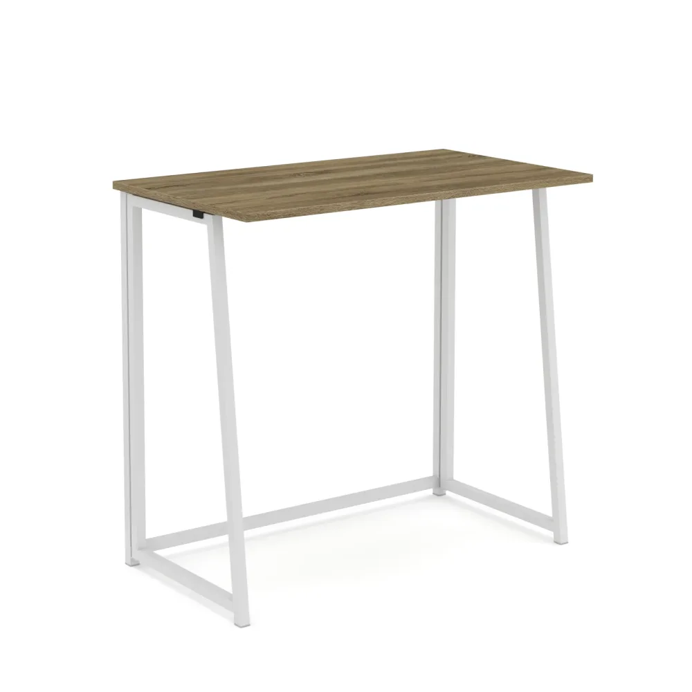 Schreibtisch NORMAN klappbar 80 x 45 x 74 cm braun/weiss