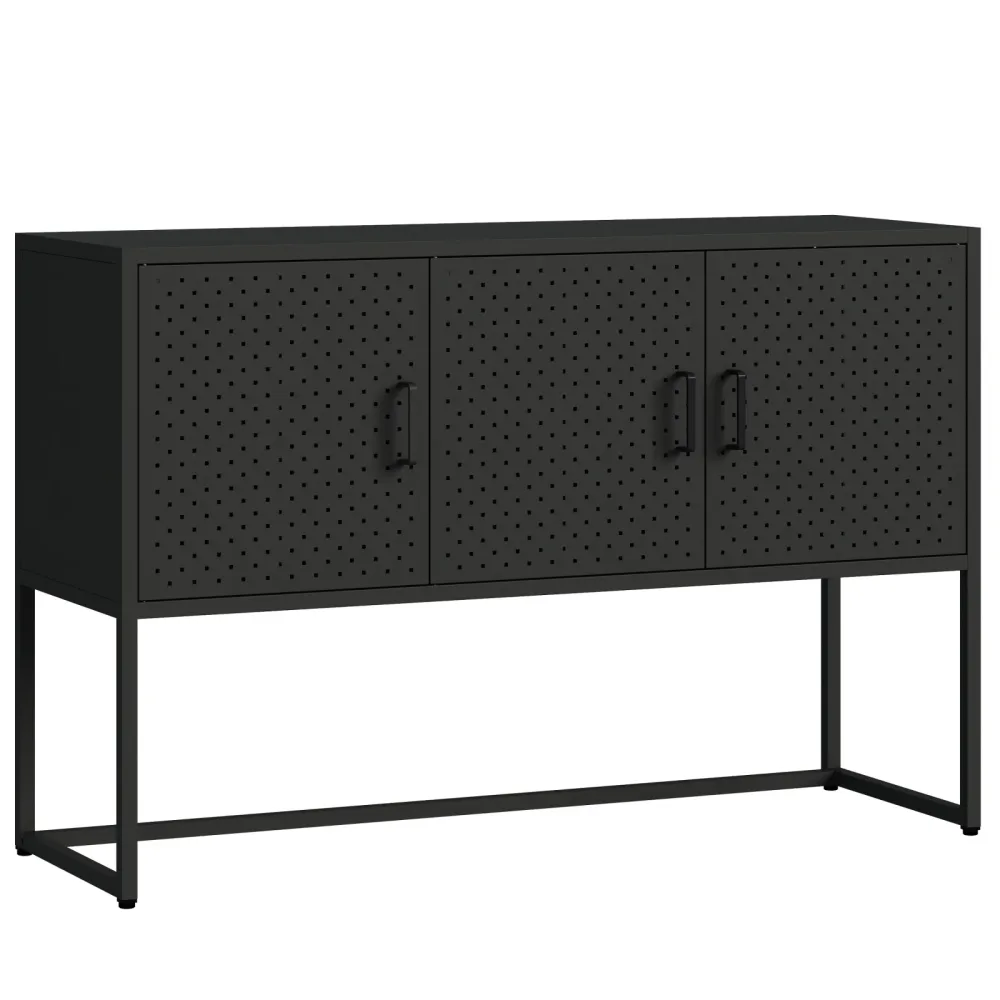 Sideboard Metall AMET 120 x 80 cm schwarz