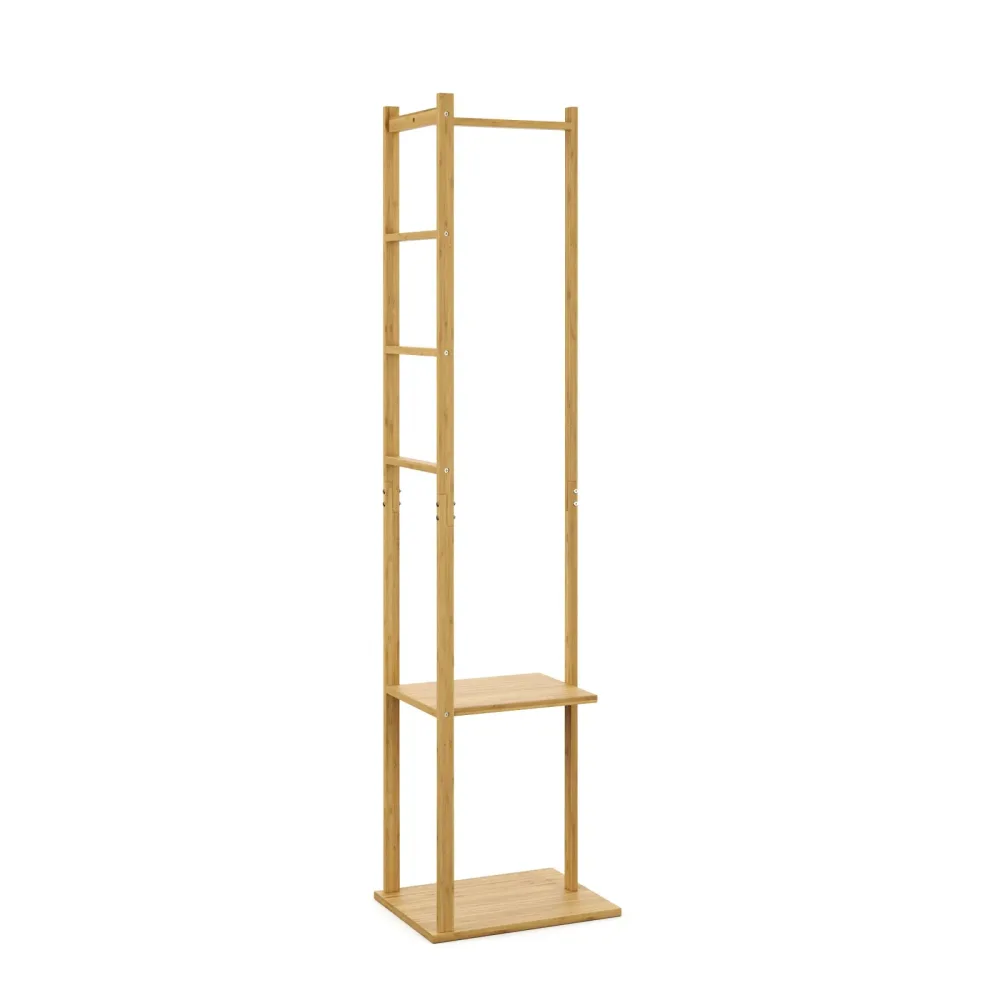 Garderobe Kleiderständer Bambus BODMAR 38 x 155 cm natur